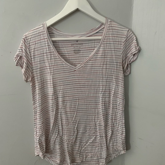 Striped v-neck t-shirt - Picture 2 of 2